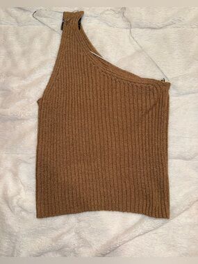 One Grey Day- ribbed one shoulder top